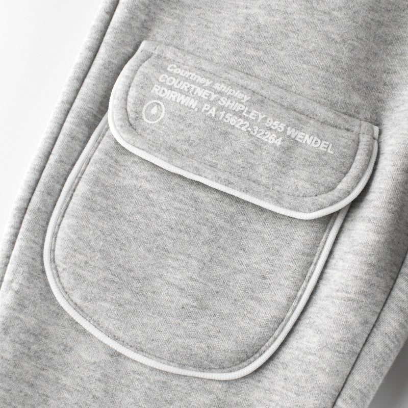 Fleecehose für Babys mit Buchstabenmotiv, einfarbig