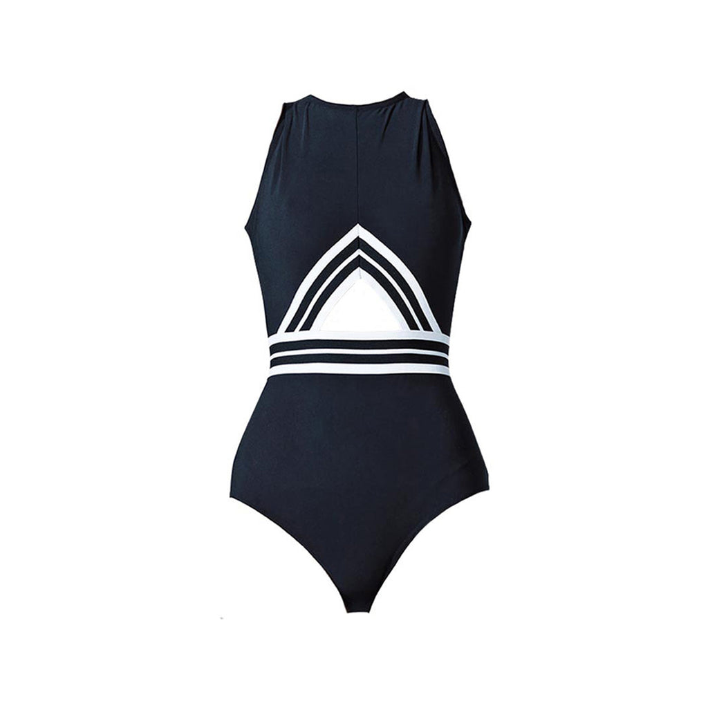 Professional Sun Protection Surfing Swimsuit in Black-3