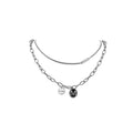 Queen M Silver Necklace-0