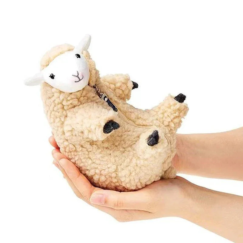 Removable Fur Lamb Plush Toy Doll Stuffed Animal