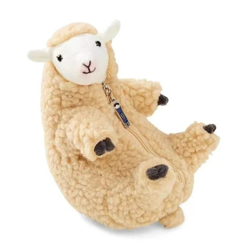 Removable Fur Lamb Plush Toy Doll Stuffed Animal