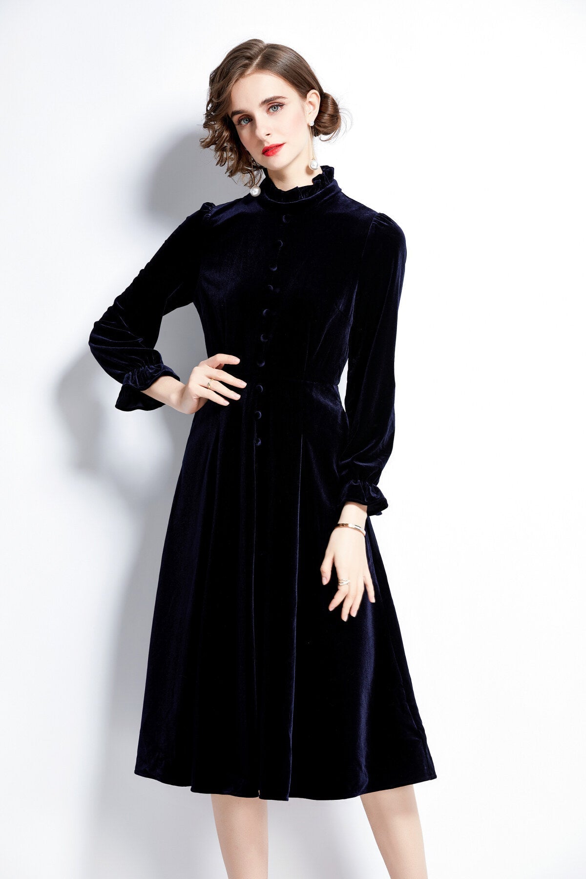 Royal Palace Velvet Dress