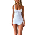 Sexy V-Neck Suspender Dress Women's Clothing