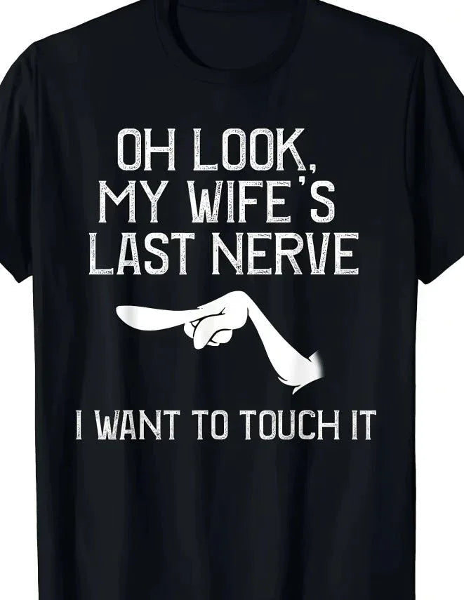 Short Sleeved Men's Printed Round Neck Funny T-Shirt