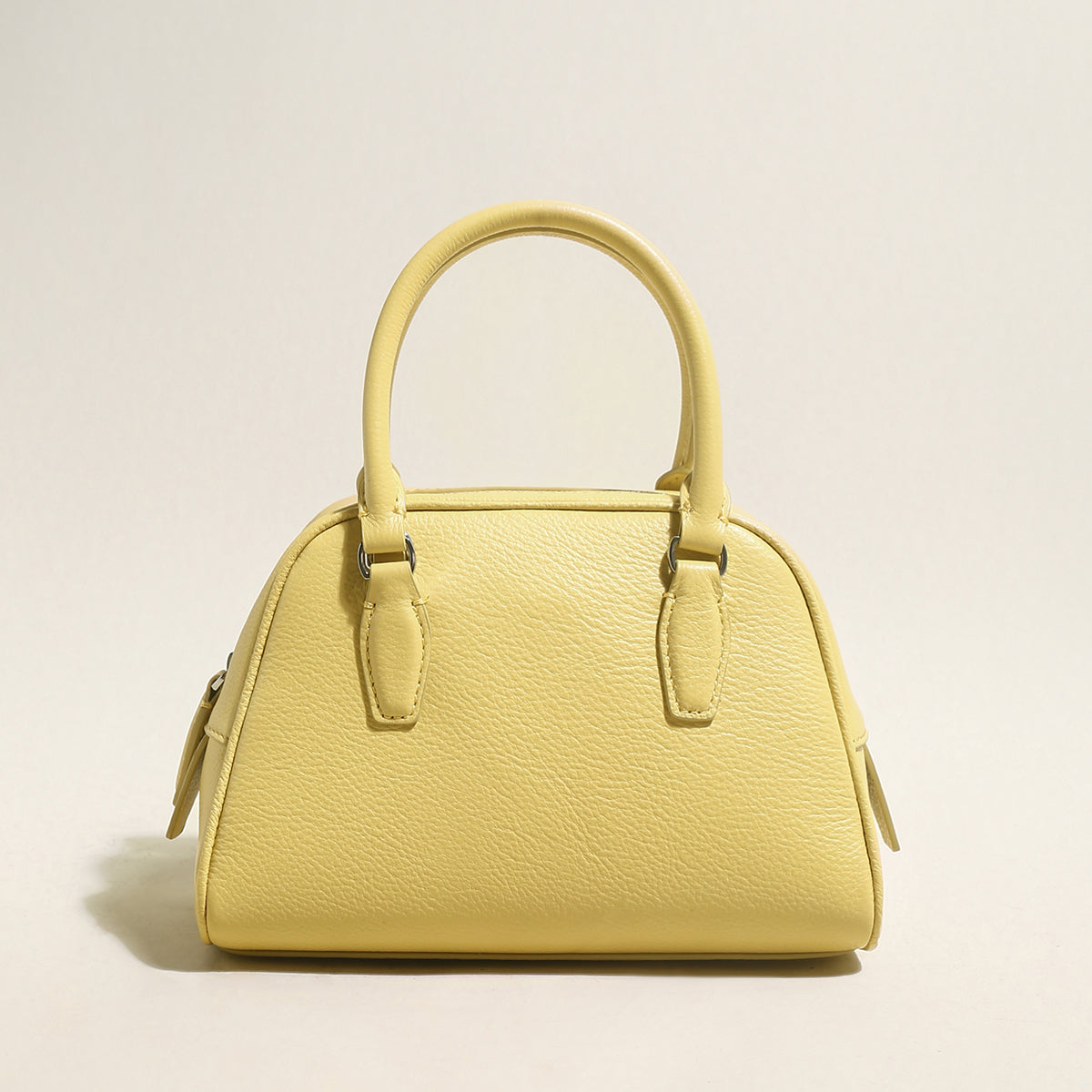 Simple Leather Bowling Bag-6