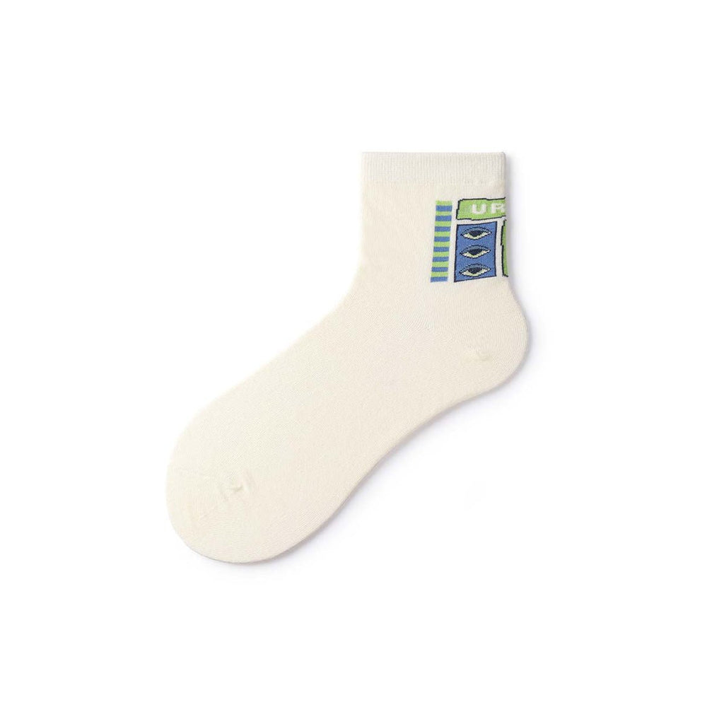 Skateboard Illustrations Summer Unisex 5pcs Low Cut Socks Set-2
