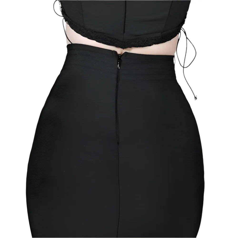 Slim Fit Bandage Temperament All-Match Hip Skirt