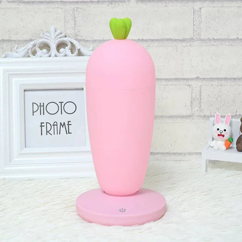 Small Table Night Lamp Creative Cartoon Carrot USB Rechargeable Desk Lamp