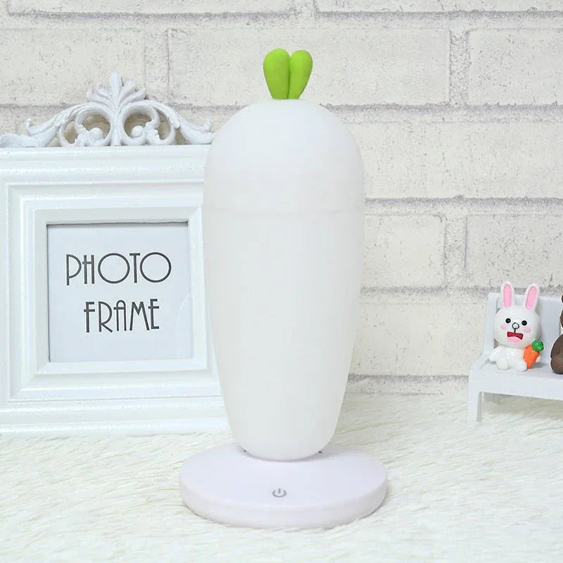 Small Table Night Lamp Creative Cartoon Carrot USB Rechargeable Desk Lamp