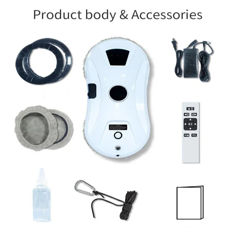 Smart Automatic Window Cleaning Robot With Water Spray