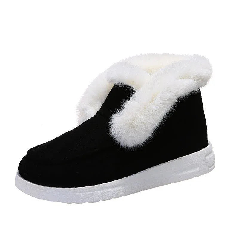 Snow Warm Winter Shoes Plush Fur Ankle Boots For Women