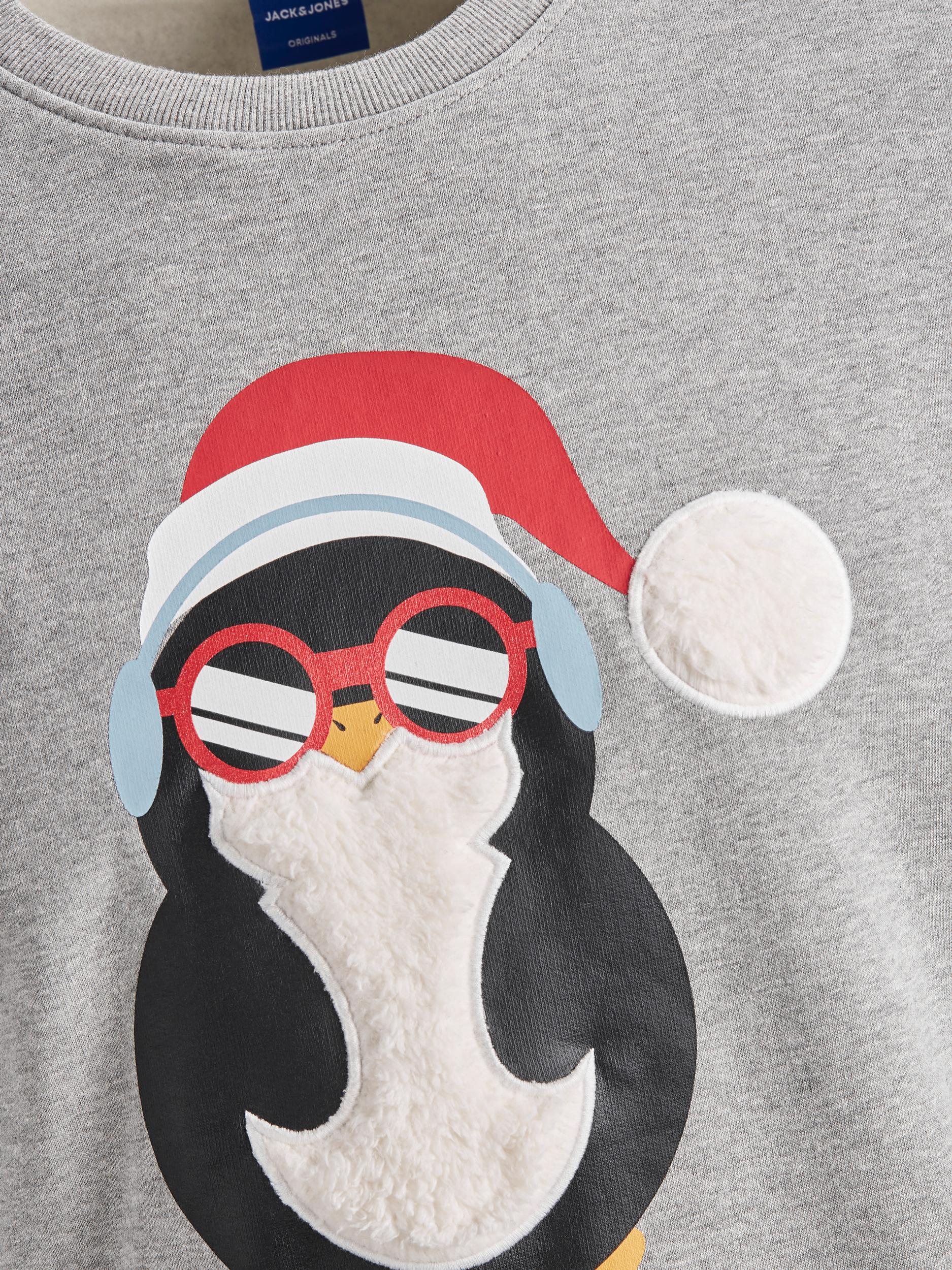 Schneefall-Sweatshirt mit Rundhalsausschnitt