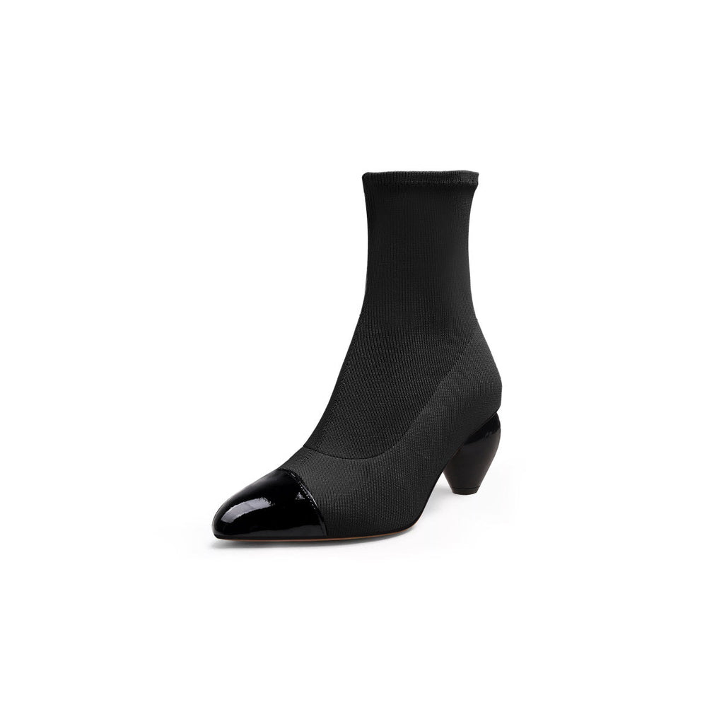 Sock Boots with Spiral Heels-1