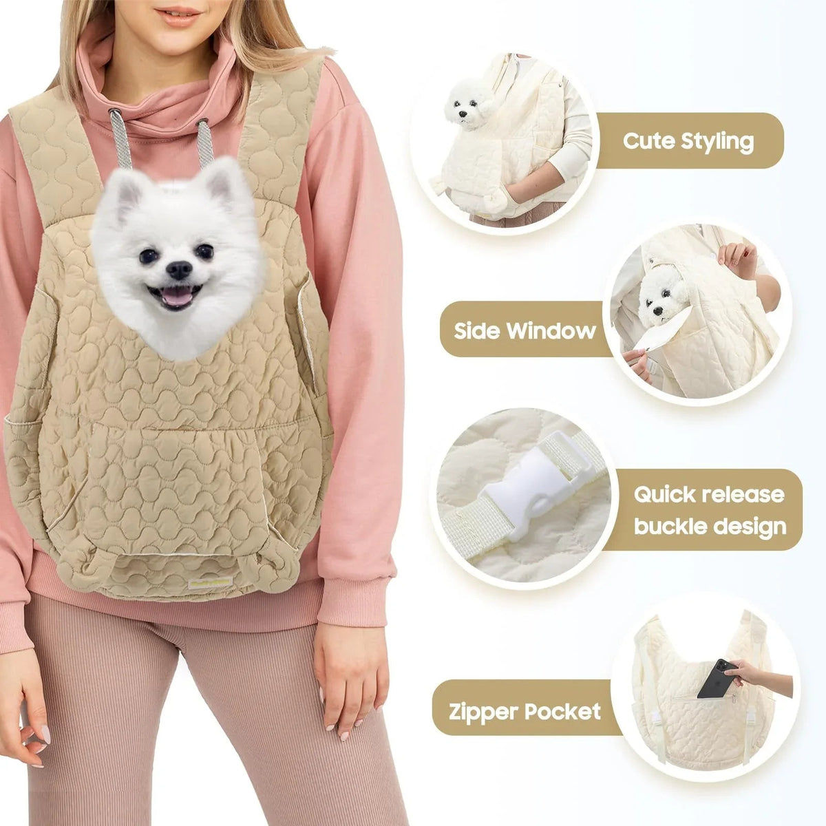 Soft Comfortable Large Capacity Pet Cat Dog Chest Bag