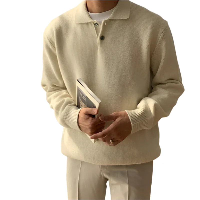 Solid Color Men's Versatile Casual Sweater