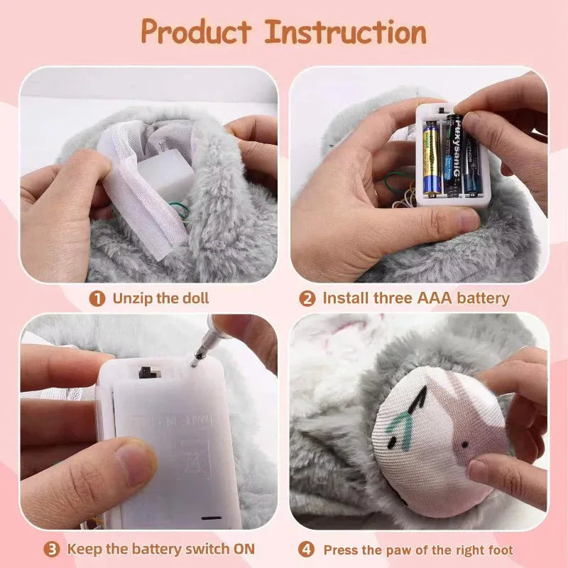 Soothing Breathing Rabbit Plush Toy