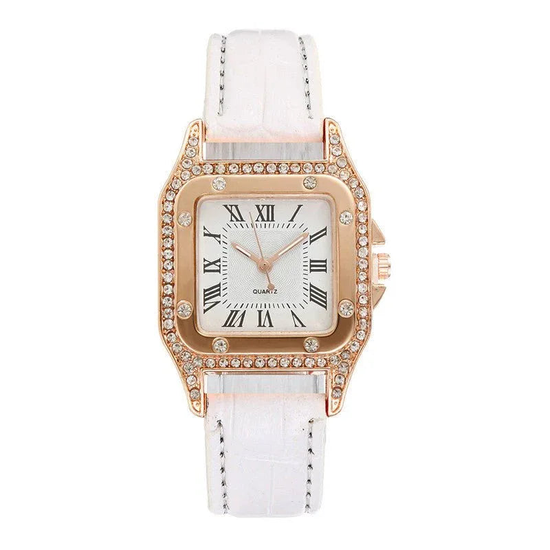 Square Rhinestone Watch For Women