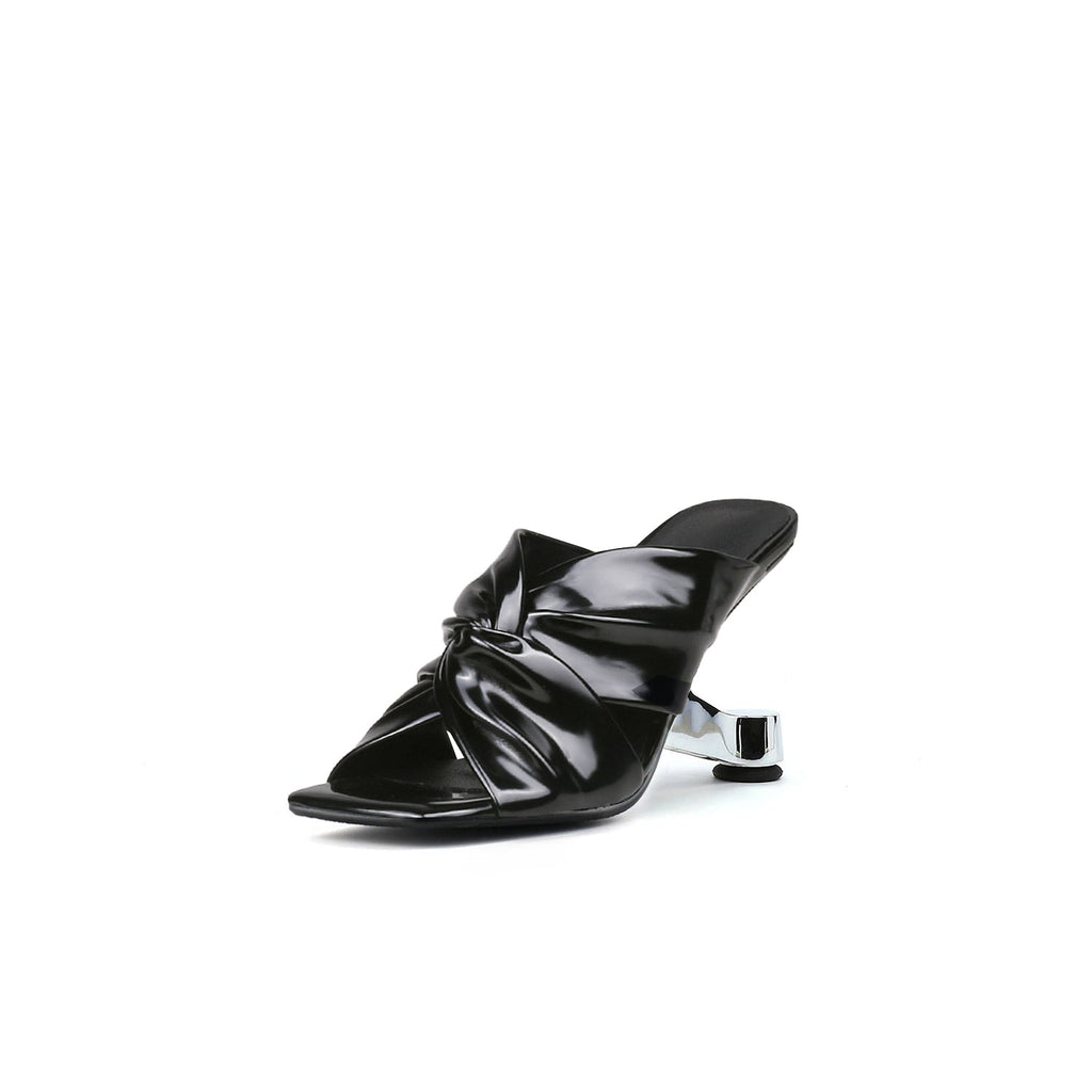 Square Toe Bow Mules-1
