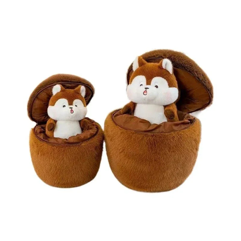 Squirrel Plush Toy With Acorn