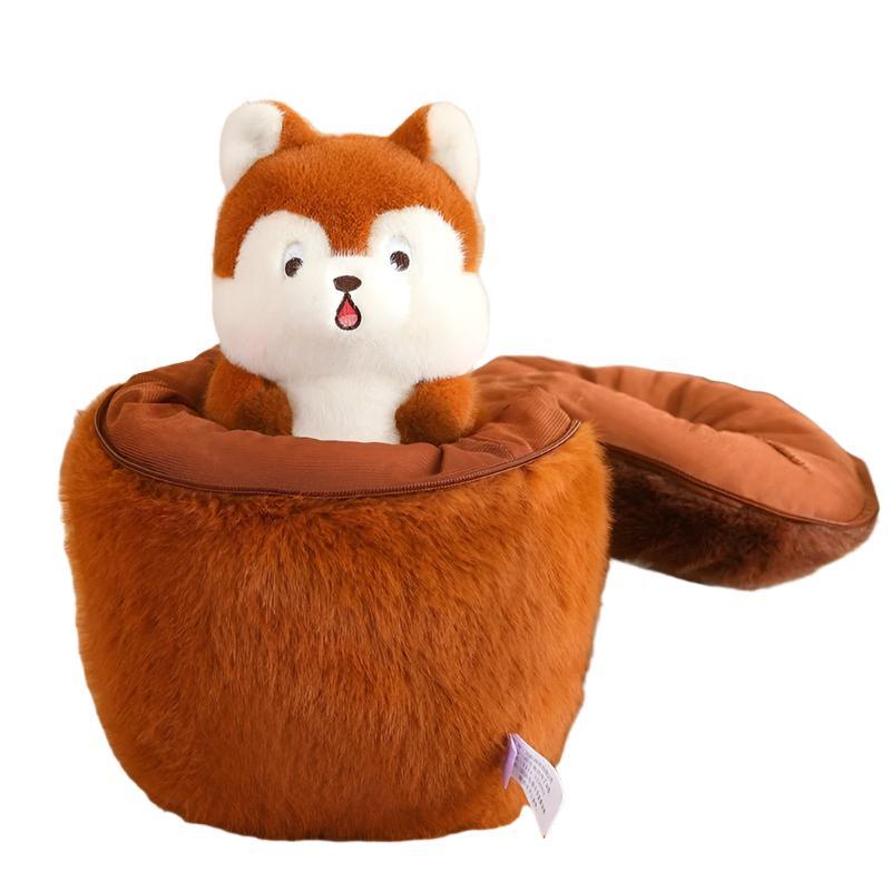 Squirrel Plush Toy With Acorn
