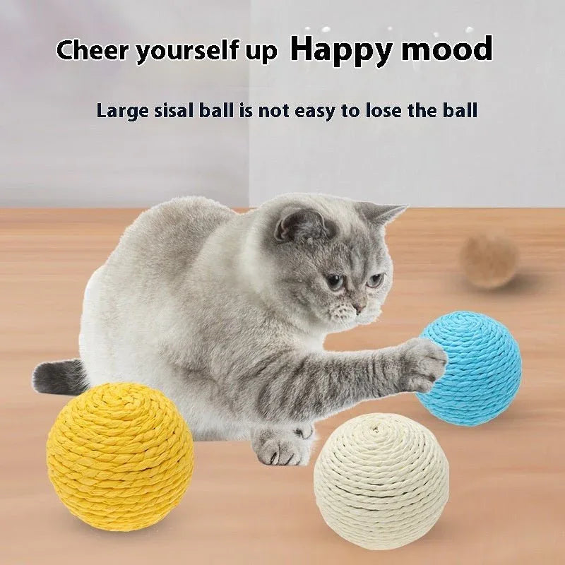 String Sisal Ball Self-Help Relieving Stuffy Funny Cat Toy