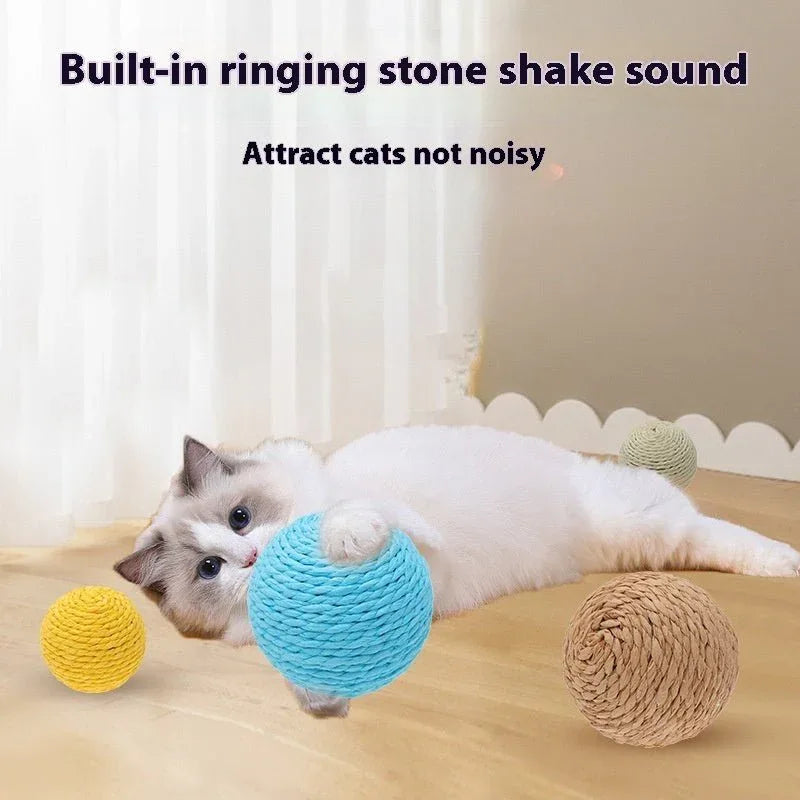 String Sisal Ball Self-Help Relieving Stuffy Funny Cat Toy