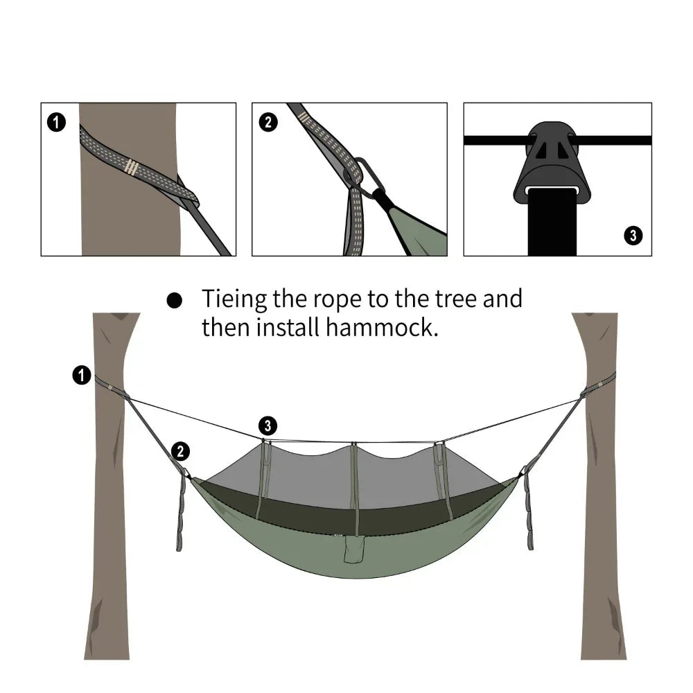 Sturdy Camping Hammock With Mosquito Net