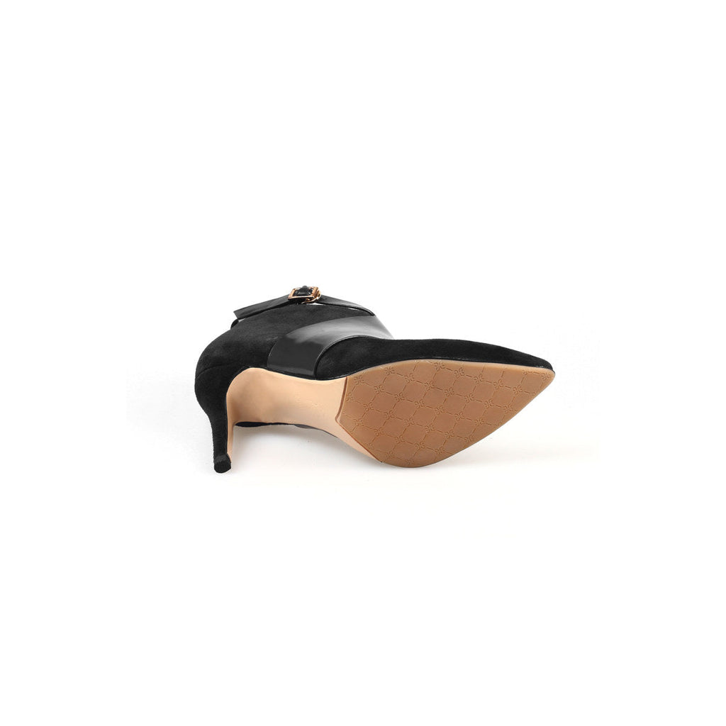Suede Harnessed Ankle Boots-4
