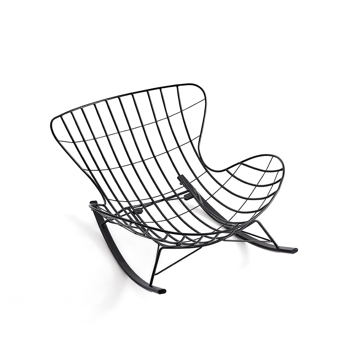Suede Leather Reclining Lazy Rocking Chair
