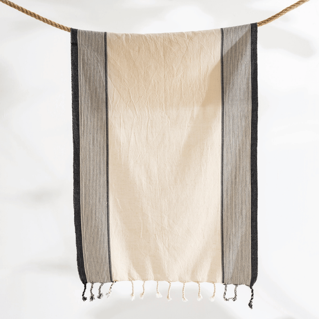 Strandhandduk beige handduksset