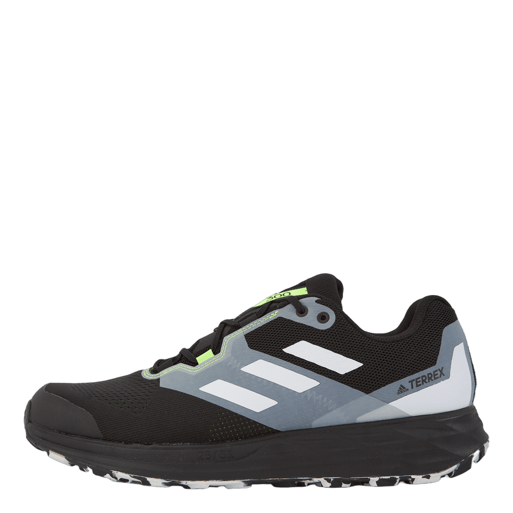 Terrex Two Flow Trail Running Shoes Core Black / Crystal White / Solar Yellow