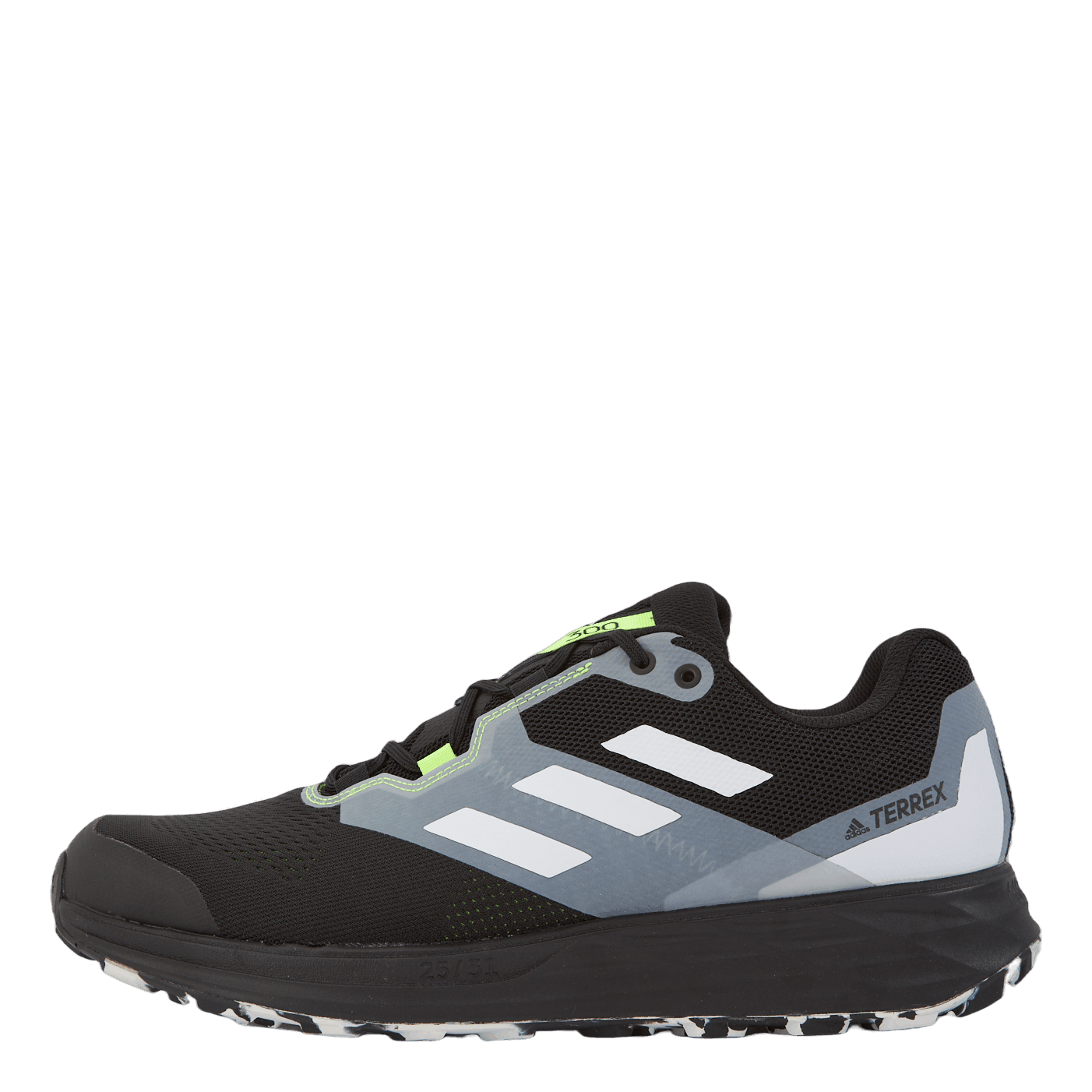 Terrex Two Flow Trail Running Shoes Core Black / Crystal White / Solar Yellow