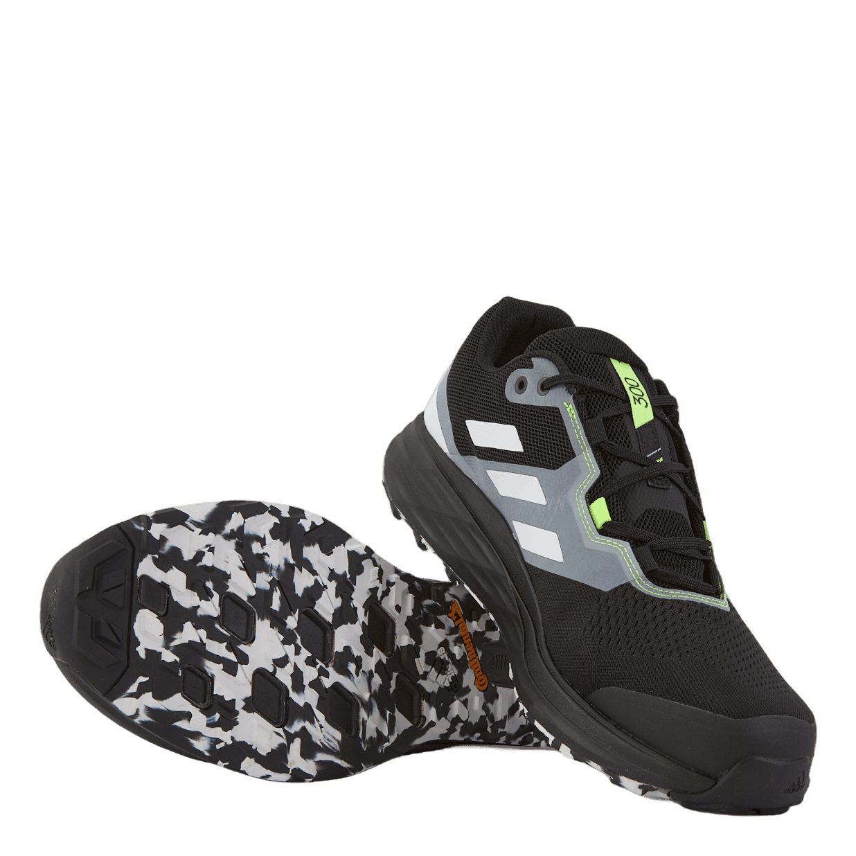 Terrex Two Flow Trail Running Shoes Core Black / Crystal White / Solar Yellow