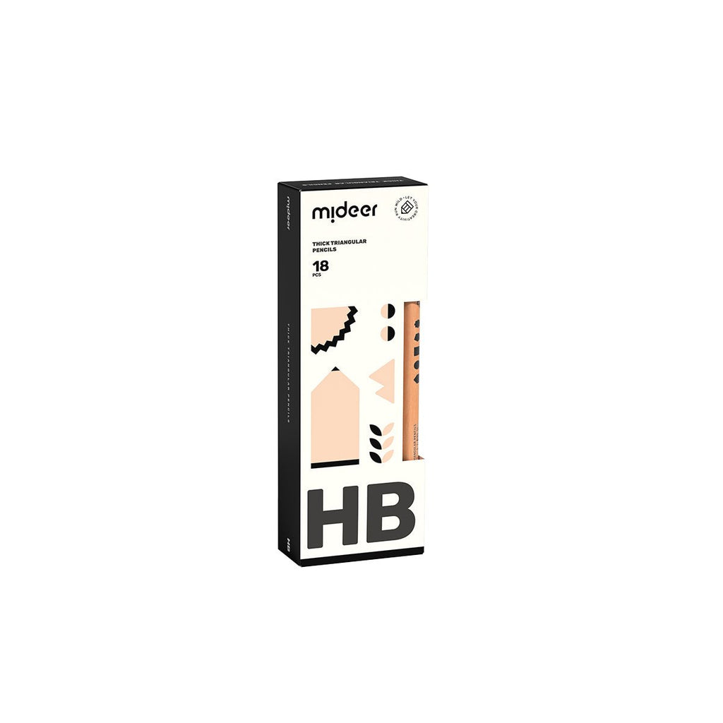 Thick Triangular Pencils - HB 18pcs-0