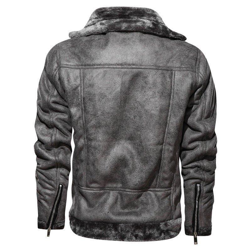 Thick Warm Men's Winter Leather Jacket
