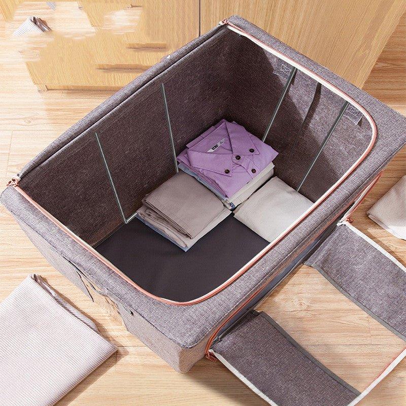 Transparent Thick Cotton & Linen Cloth Clothing Storage Bag Box