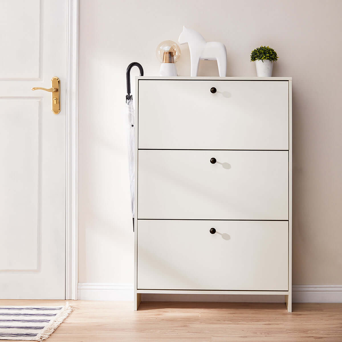 Ultra-Slim Entryway Flip Shoe Cabinet-0