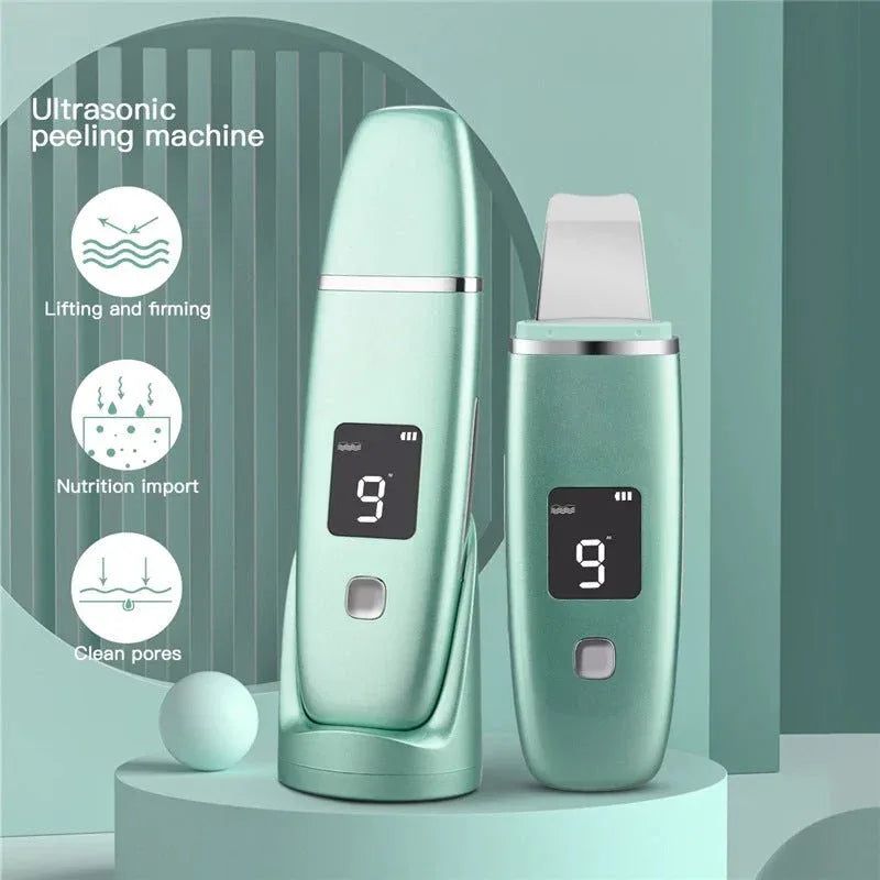 Ultrasonic Vibration Blackhead & Acne Removal Deep Cleansing Face Scrubber With Peeling Shovel