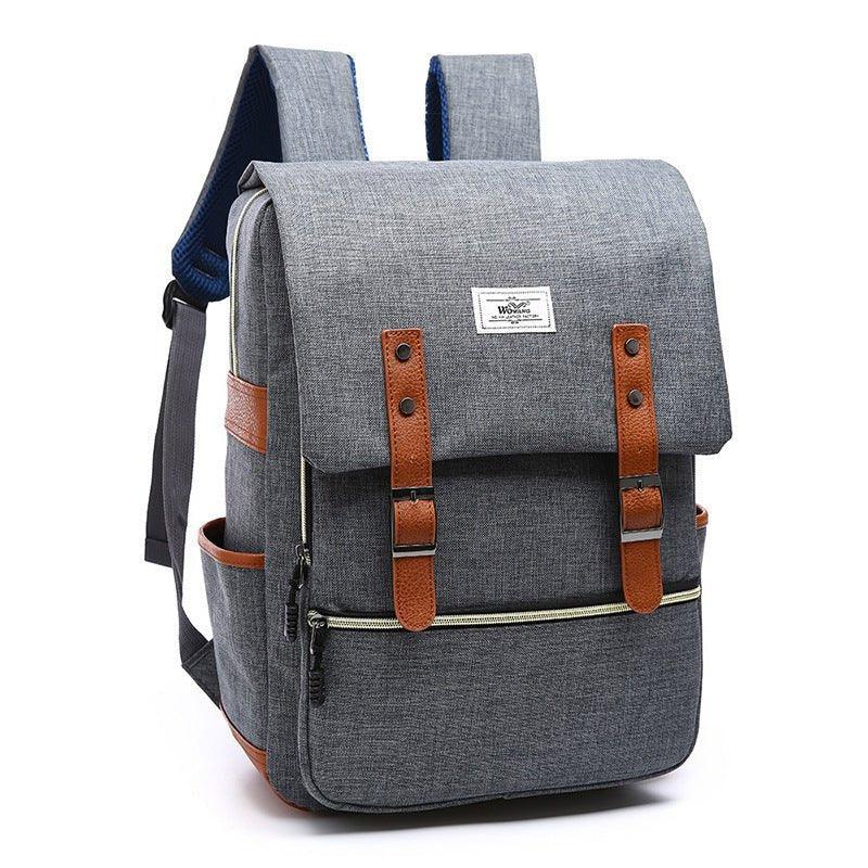 Vintage Fashion Unisex Lapop Computer USB Charging Backpack