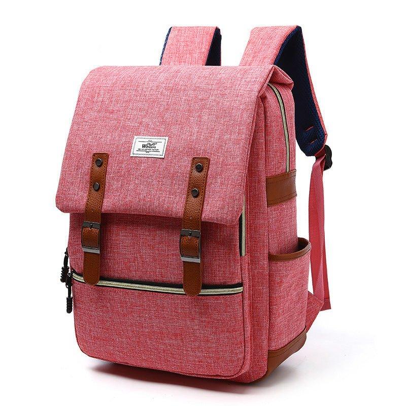 Vintage Fashion Unisex Lapop Computer USB Charging Backpack