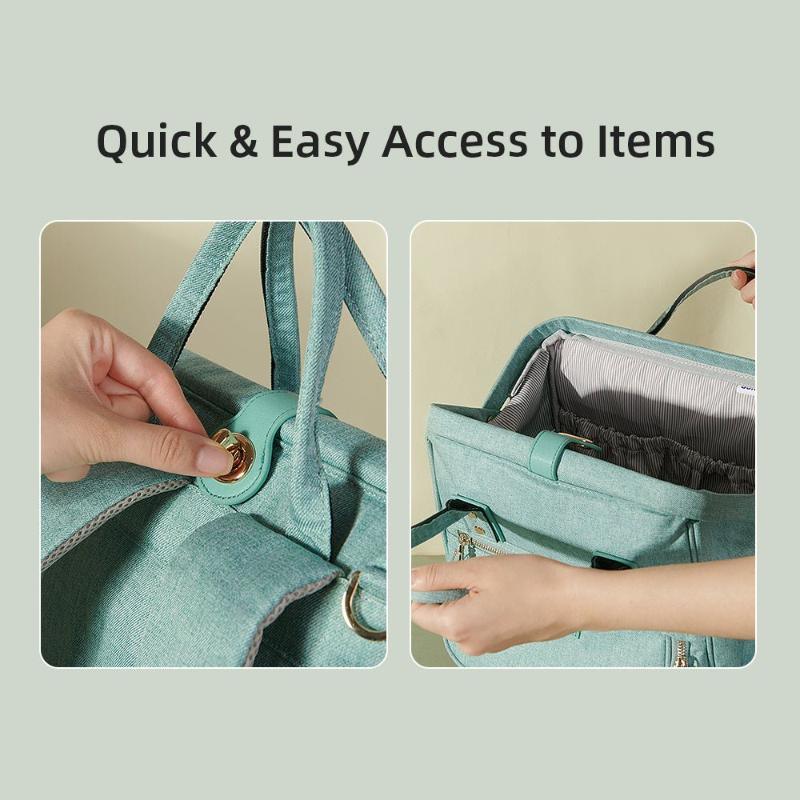 Waterproof Diaper Bag With Large Capacity & Insulation Pockets