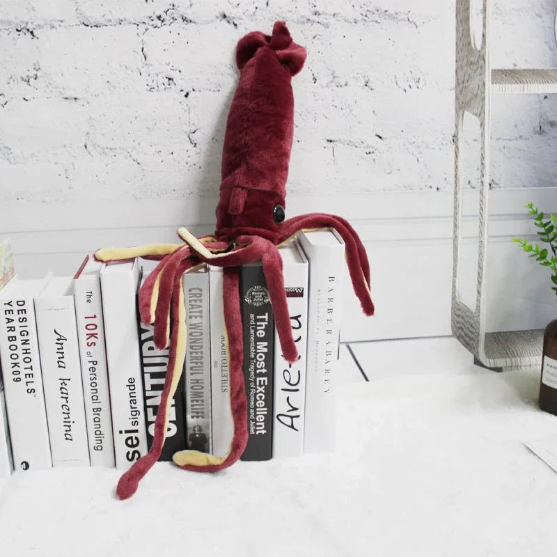 Wine Red Squid Octopus Plush Toy