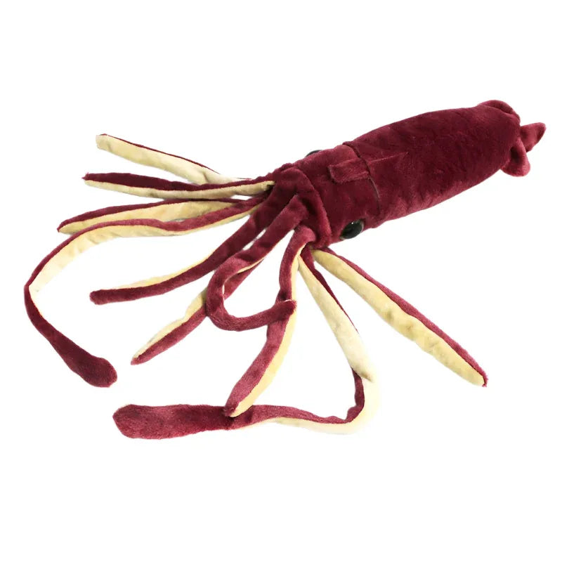 Wine Red Squid Octopus Plush Toy