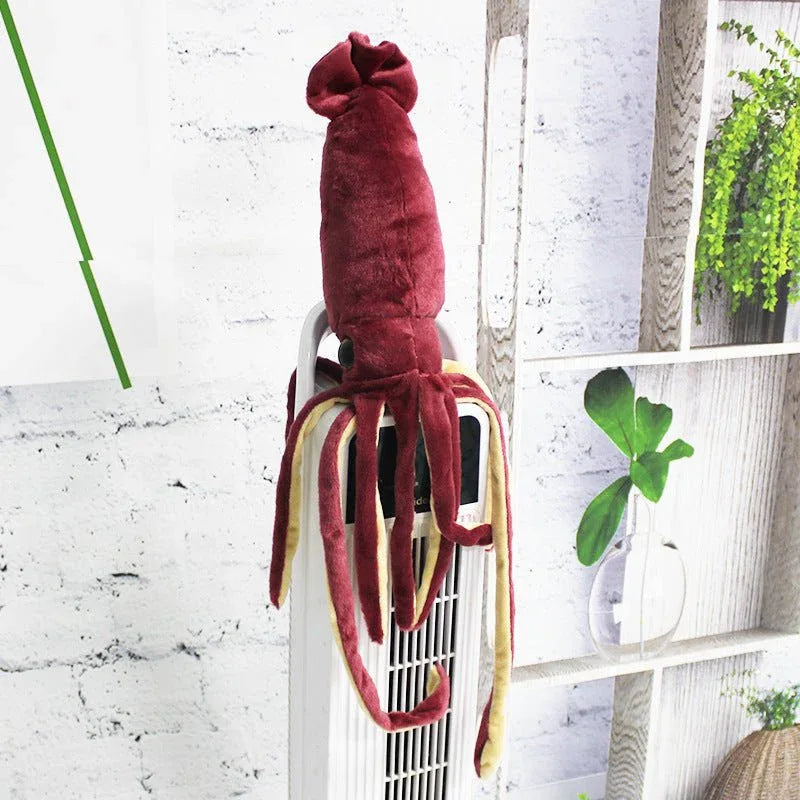 Wine Red Squid Octopus Plush Toy