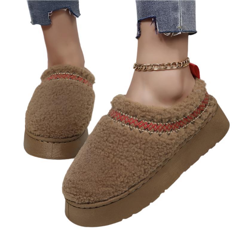 Women's Winter Indoor & Outdoor Thick-Soled Plush Shoes Slippers