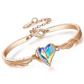 Women's Adjustable Bracelets With Heart Shaped Gems