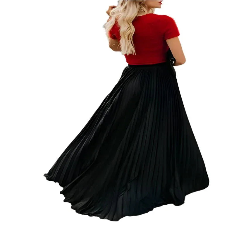 Women's Fashion Casual High Waist Long Skirts