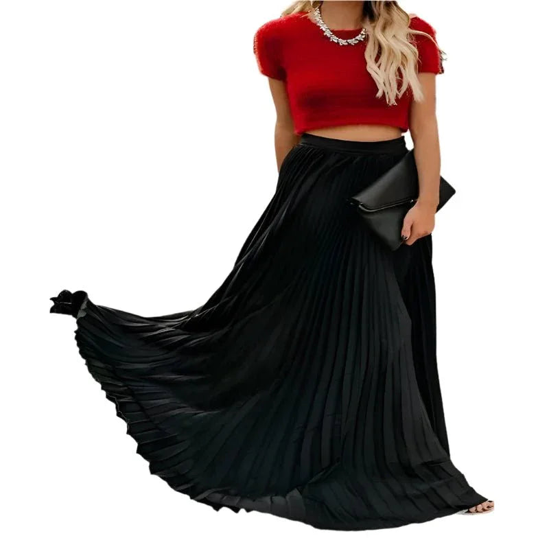 Women's Fashion Casual High Waist Long Skirts