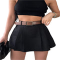 Women's Fashion Solid Color High Waist Skirt