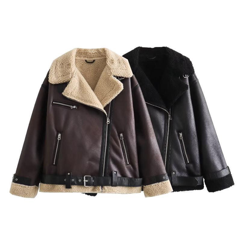 Women's Fur & Leather Jacket